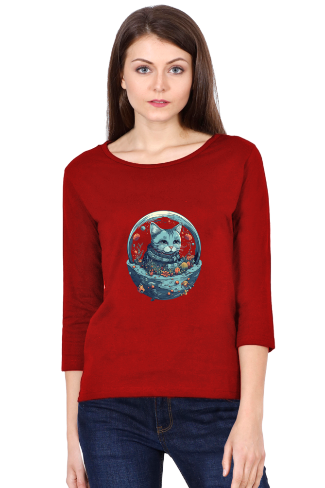 Purrito Female Round Neck Full Sleeve - Shirt Graphic