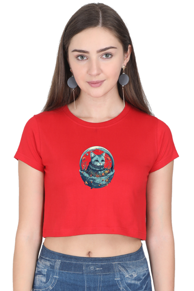 Purrito Female Crop Top - Shirt Graphic