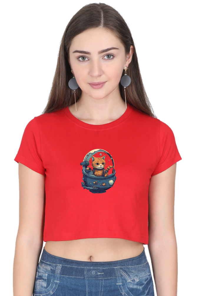 Issac Mew-Ton Female Crop Top - Shirt Graphics