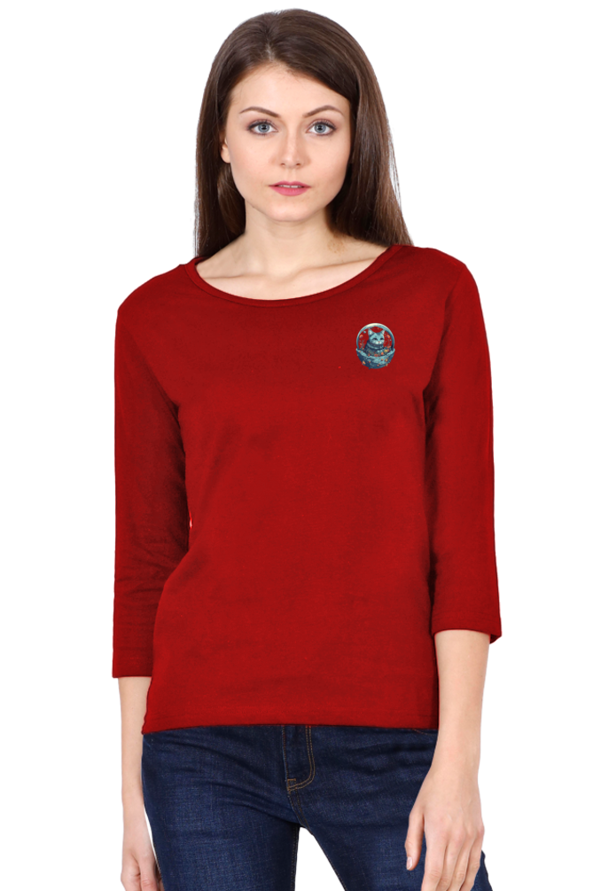 Purrito Female Round Neck Full Sleeve - Pocket Graphic