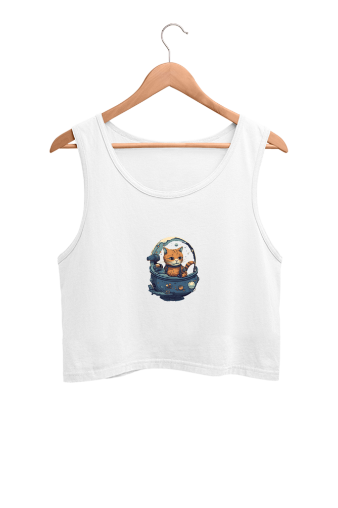 Issac Mew-Ton Female Crop Tank - Shirt Graphics