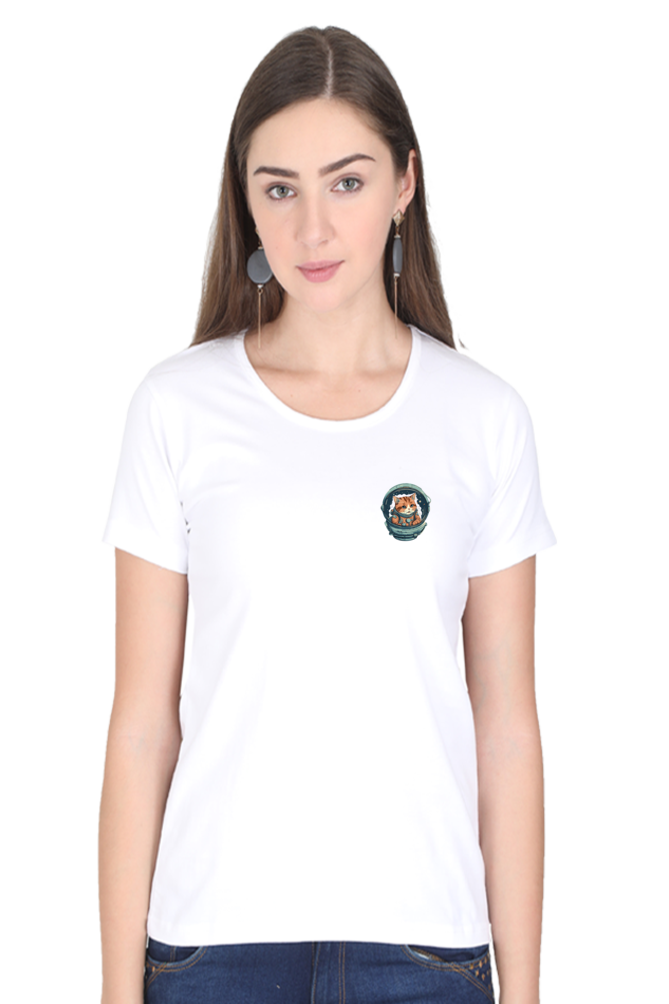 Apawllo Female Round Neck Half Sleeve Classic - Pocket Graphic