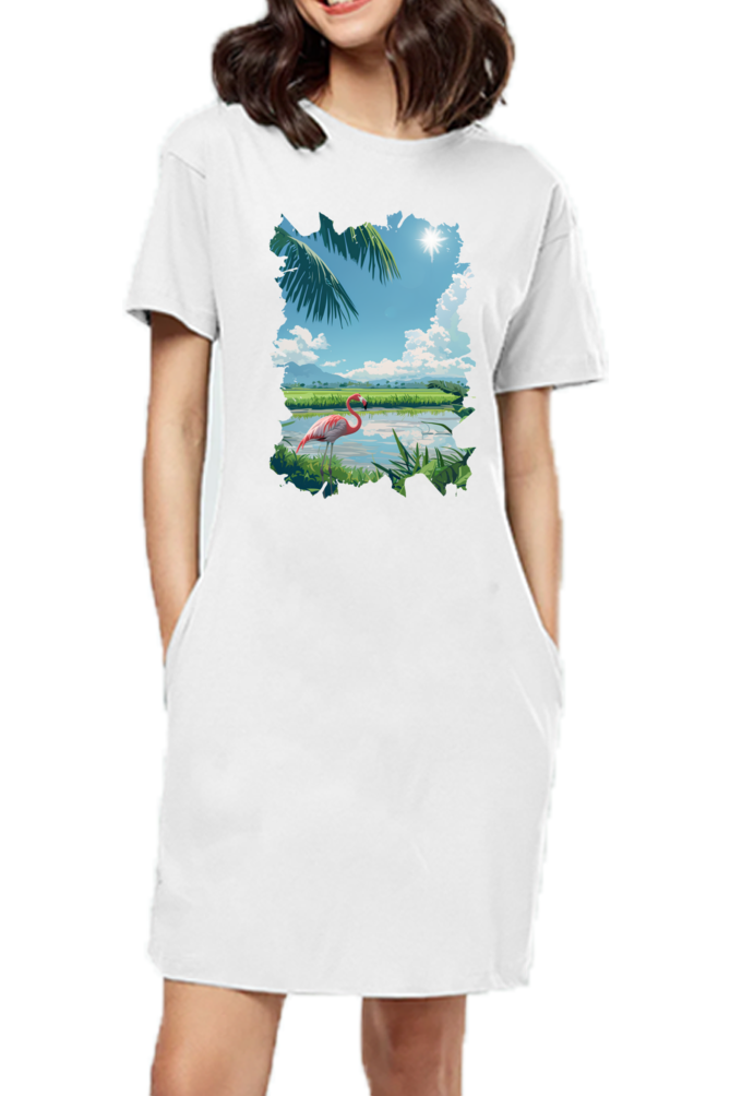 Flamin-stay T-Shirt Dress