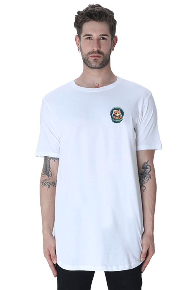 Apawllo Longline Curved T-Shirt - Pocket Graphic