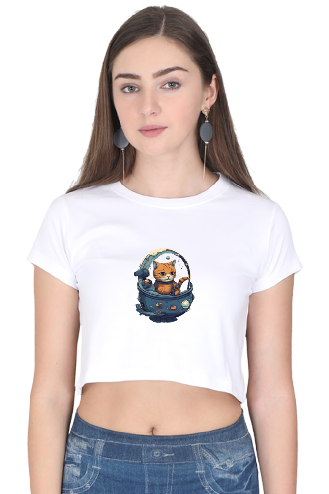 Issac Mew-Ton Female Crop Top - Shirt Graphics