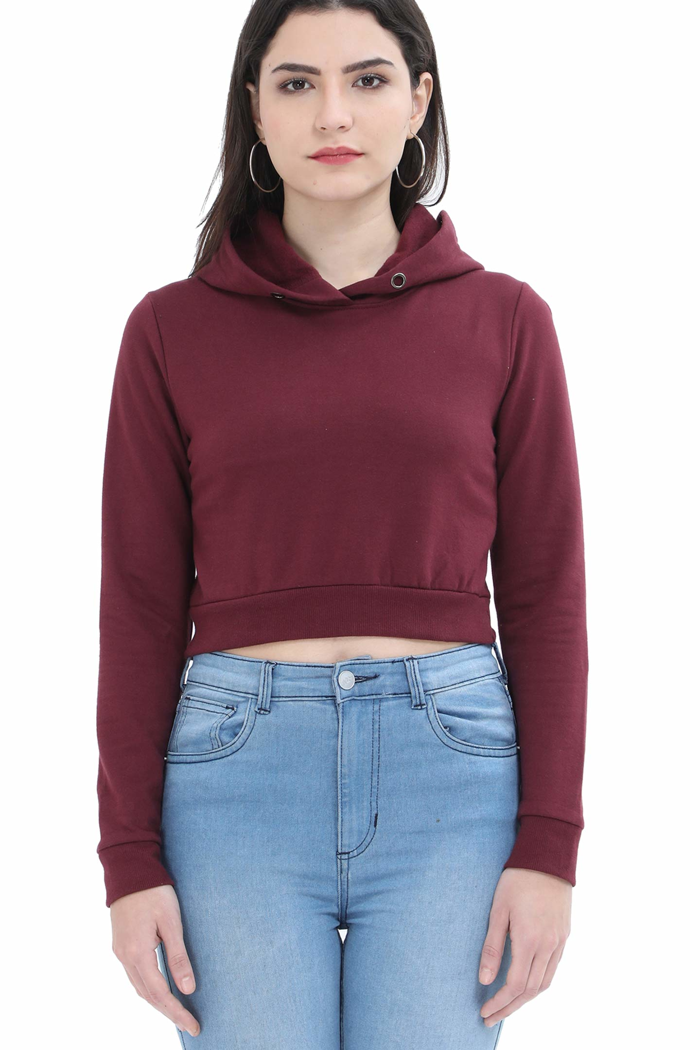 Female Crop Hoodies- Plain