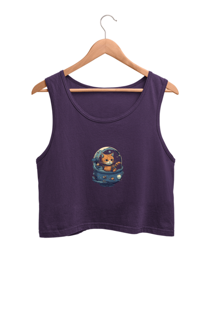 Issac Mew-Ton Female Crop Tank - Shirt Graphics