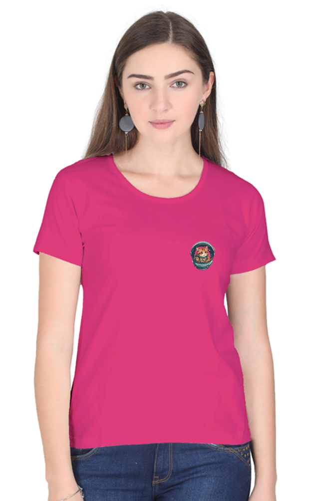 Apawllo Female Round Neck Half Sleeve Classic - Pocket Graphic