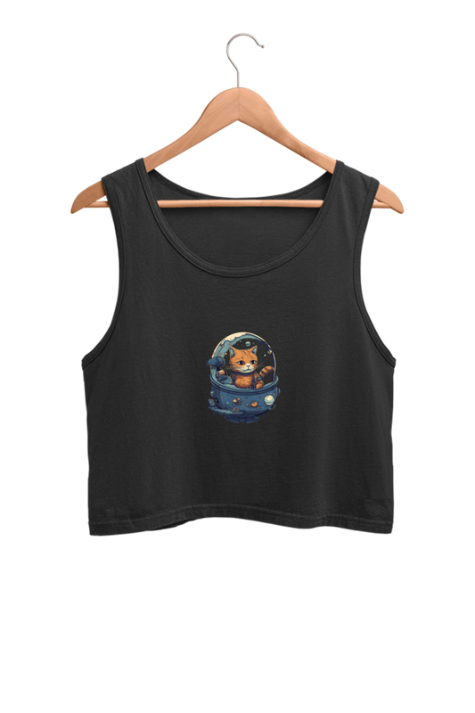 Issac Mew-Ton Female Crop Tank - Shirt Graphics