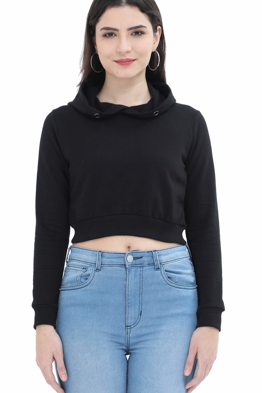 Female Crop Hoodies- Plain