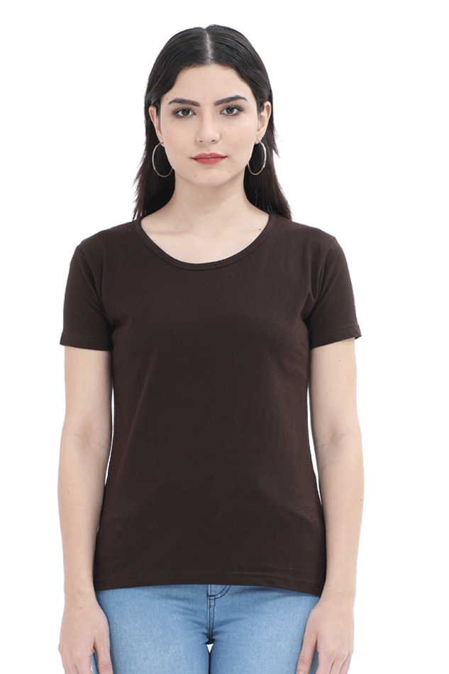 Female Round Neck Half Sleeve Classic- Plain