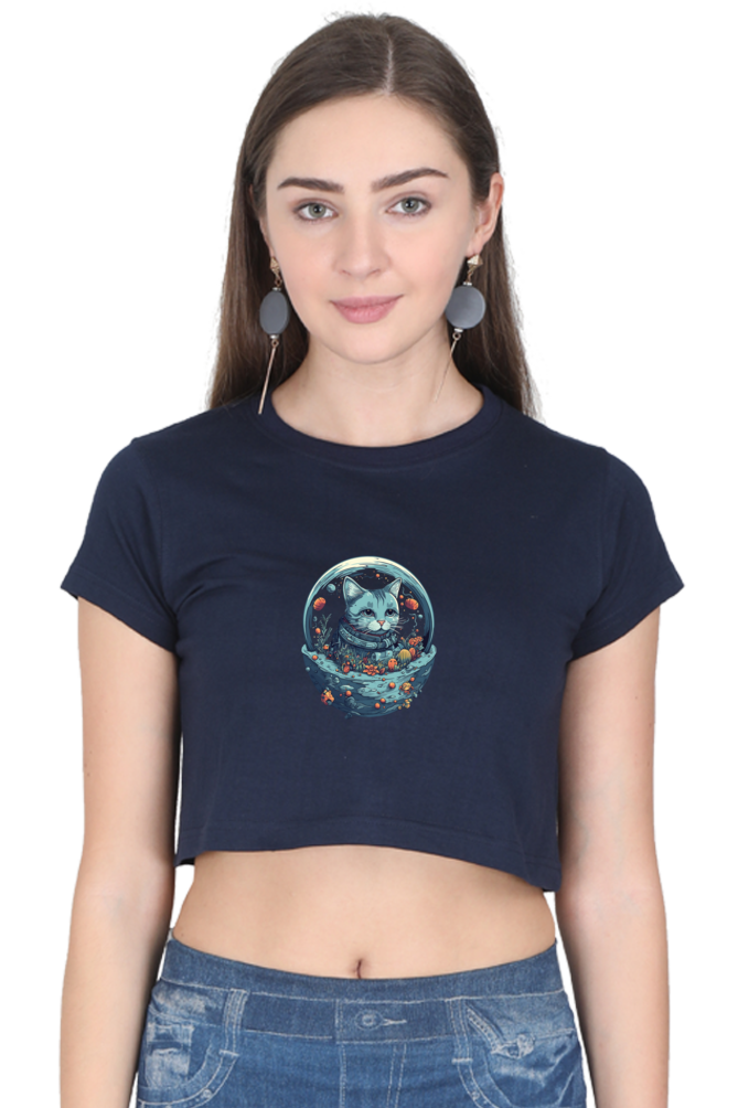 Purrito Female Crop Top - Shirt Graphic