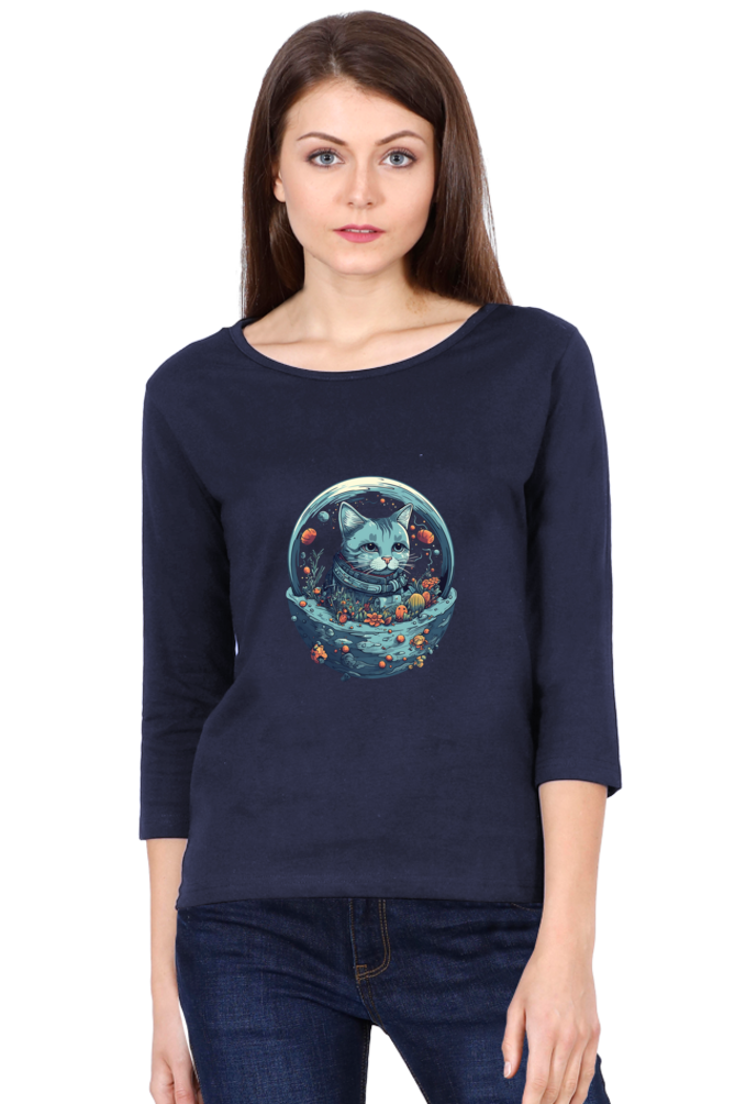 Purrito Female Round Neck Full Sleeve - Shirt Graphic