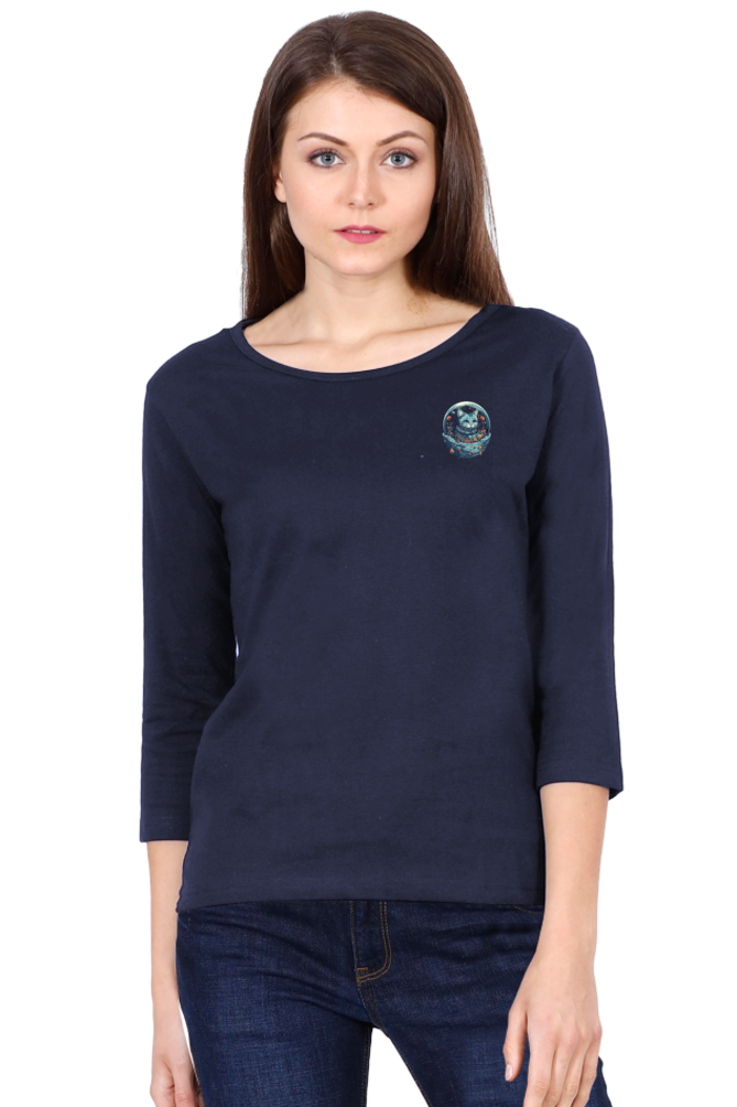 Purrito Female Round Neck Full Sleeve - Pocket Graphic