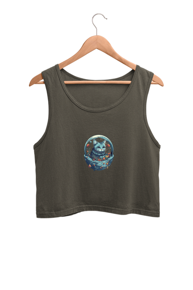 Purrito Female Crop Tank - Shirt Graphic