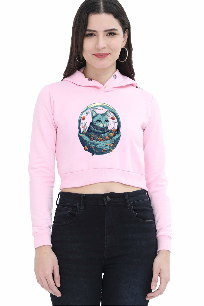 Purrito Female Crop Hoodie - Shirt Graphic