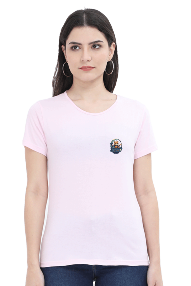 Issac Mew-Ton Female Round Neck Half Sleeve Classic - Pocket Graphics