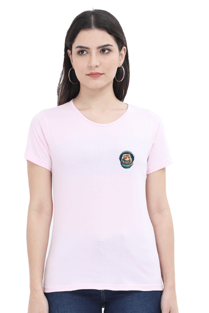 Apawllo Female Round Neck Half Sleeve Classic - Pocket Graphic