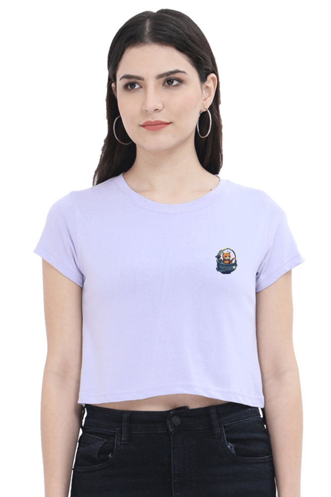 Issac Mew-Ton Female Crop Top - Pocket Graphics