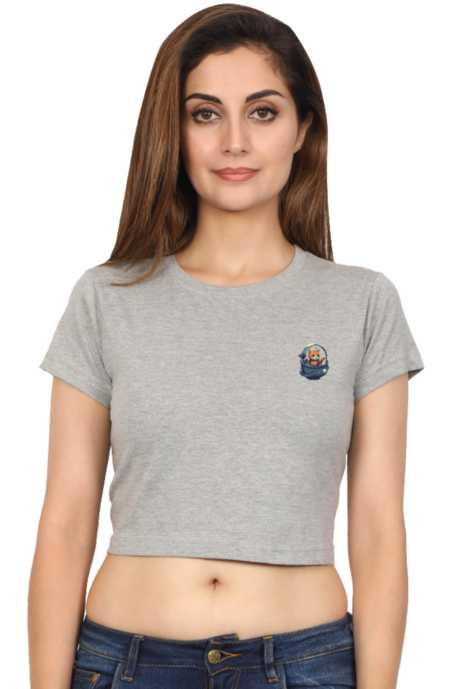 Issac Mew-Ton Female Crop Top - Pocket Graphics