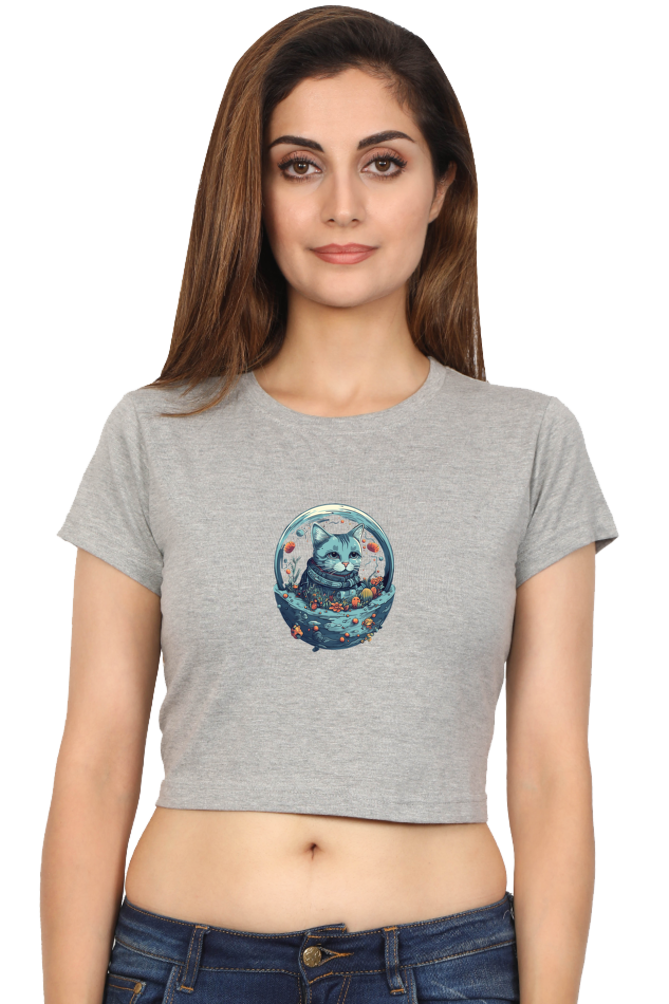 Purrito Female Crop Top - Shirt Graphic