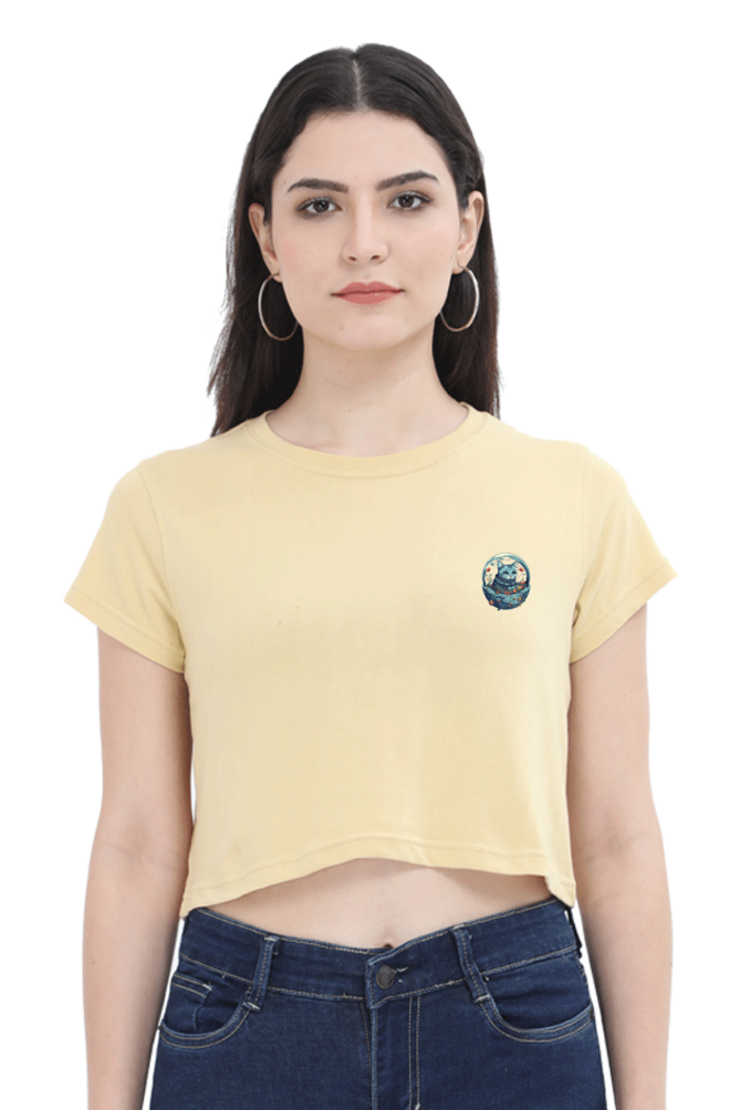 Purrito Female Crop Top - Pocket Graphic