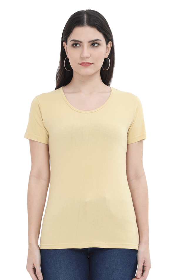 Female Round Neck Half Sleeve Classic- Plain