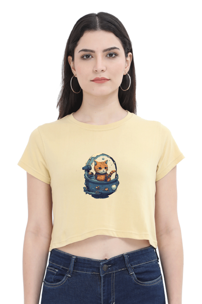 Issac Mew-Ton Female Crop Top - Shirt Graphics