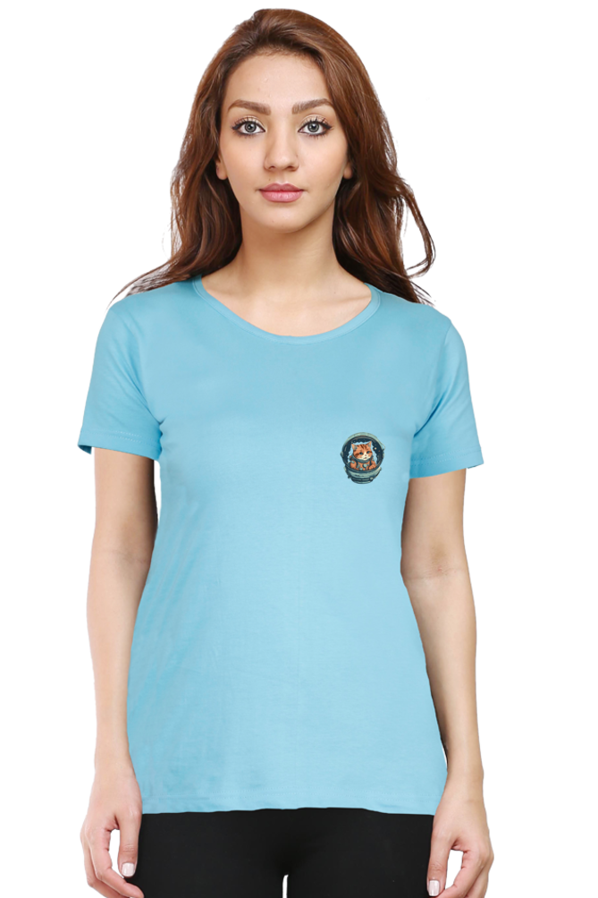 Apawllo Female Round Neck Half Sleeve Classic - Pocket Graphic