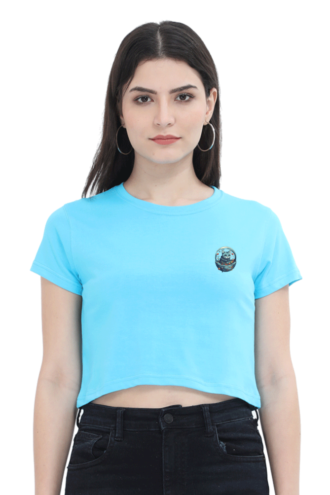 Purrito Female Crop Top - Pocket Graphic