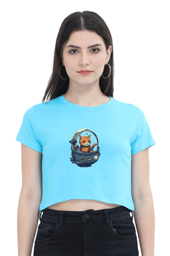 Issac Mew-Ton Female Crop Top - Shirt Graphics