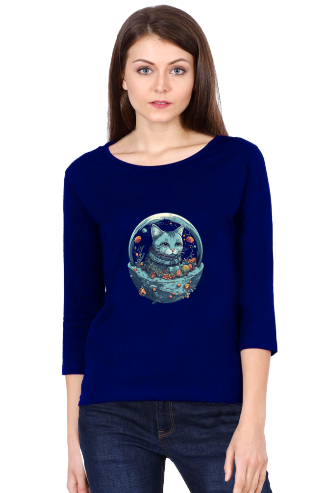 Purrito Female Round Neck Full Sleeve - Shirt Graphic