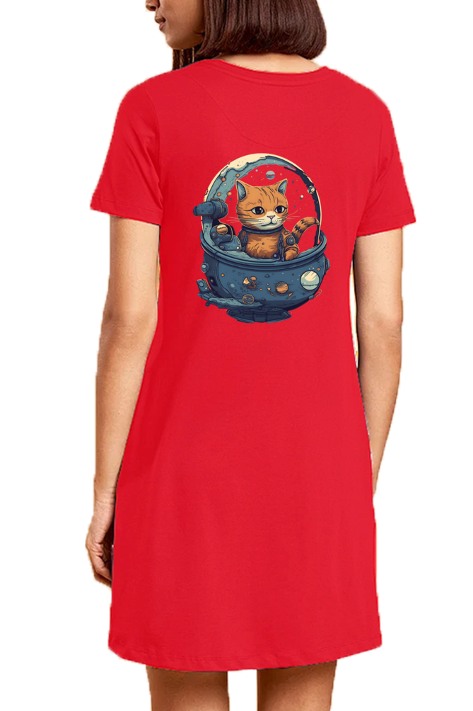 Issac Mew-Ton Female T-Shirt Dress - Back Graphics