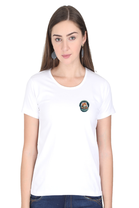 Apawllo Female Round Neck Half Sleeve Classic - Pocket Graphic