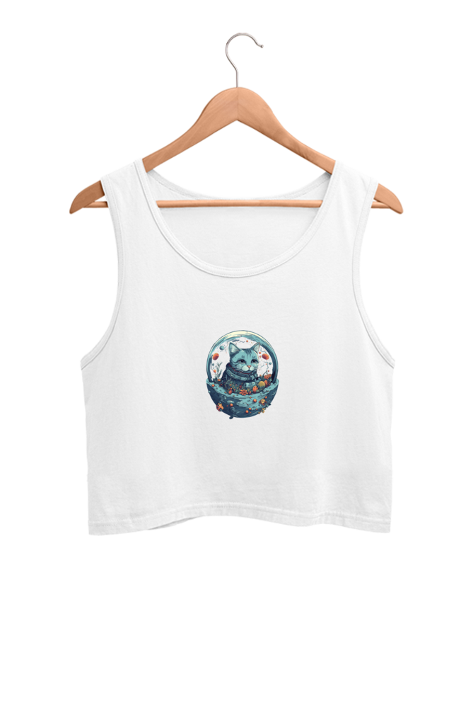 Purrito Female Crop Tank - Shirt Graphic