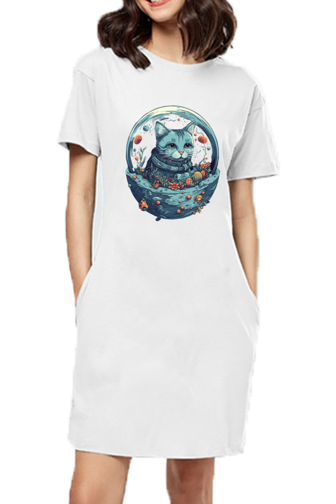 Purrito Female T-Shirt Dress - Shirt Graphic