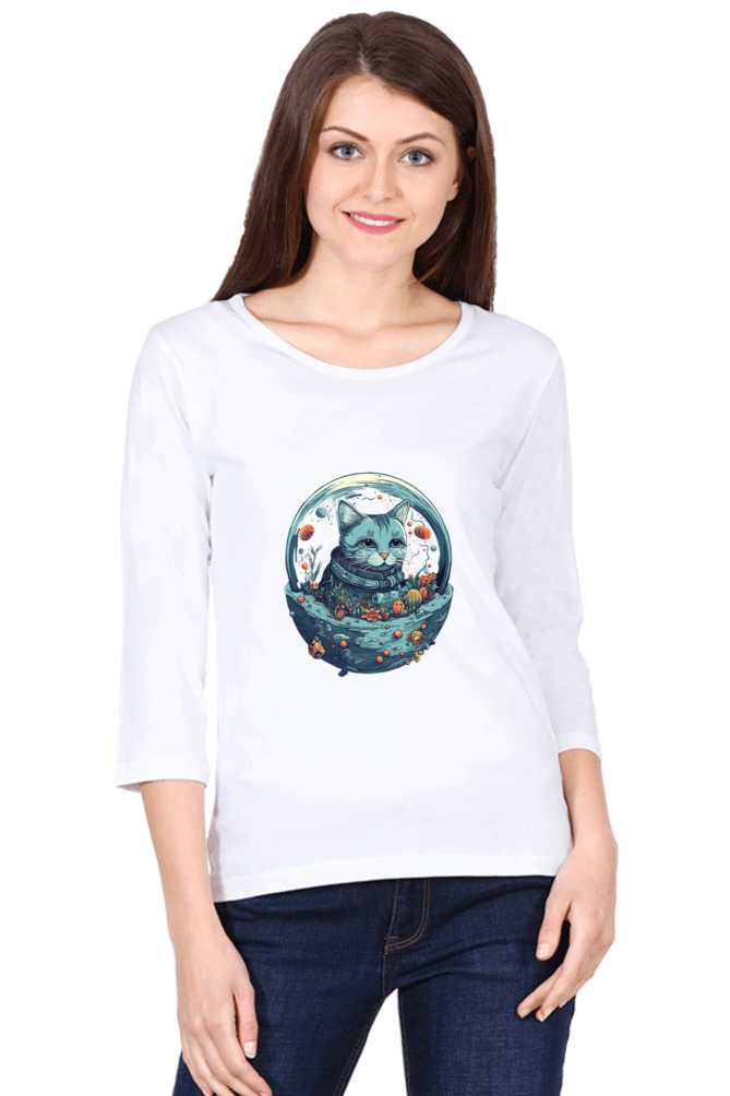 Purrito Female Round Neck Full Sleeve - Shirt Graphic