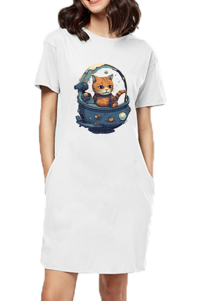 Issac Mew-Ton Female T-Shirt Dress - Shirt Graphics