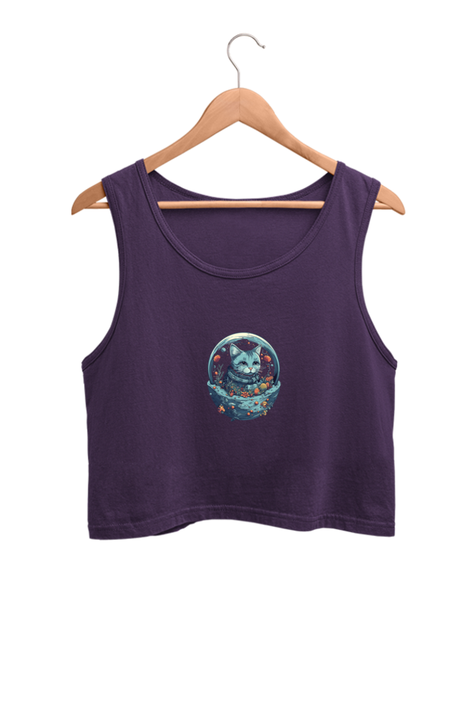 Purrito Female Crop Tank - Shirt Graphic