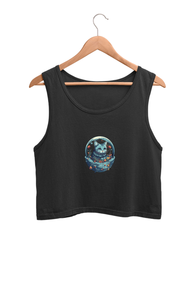 Purrito Female Crop Tank - Shirt Graphic