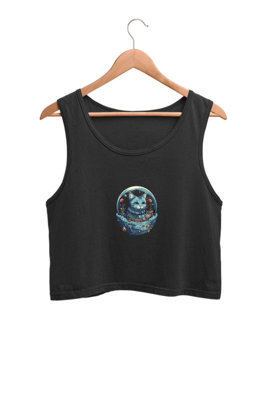 Purrito Female Crop Tank - Shirt Graphic