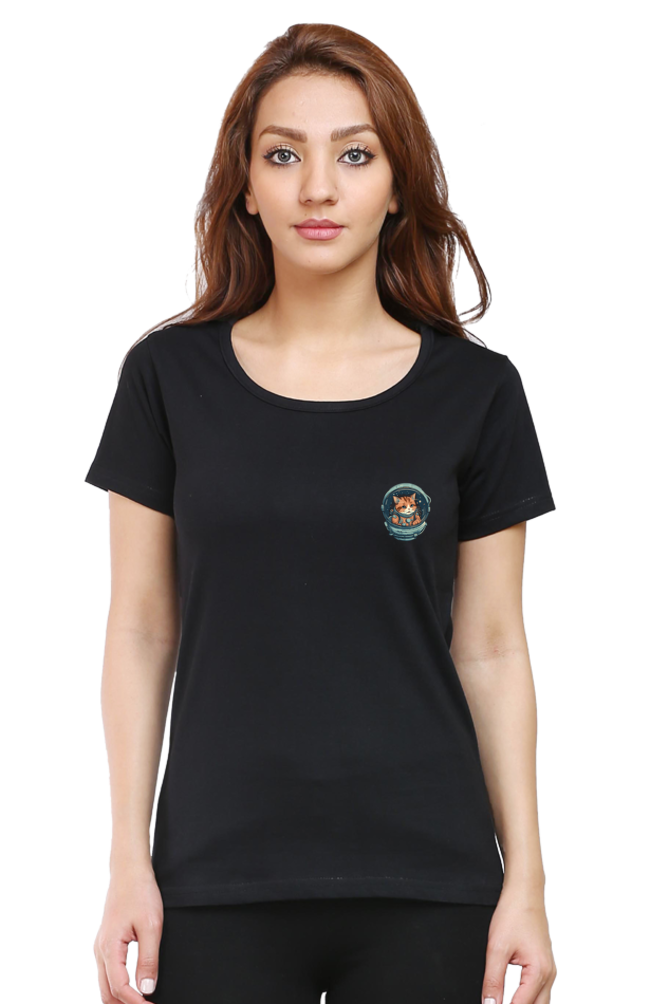 Apawllo Female Round Neck Half Sleeve Classic - Pocket Graphic