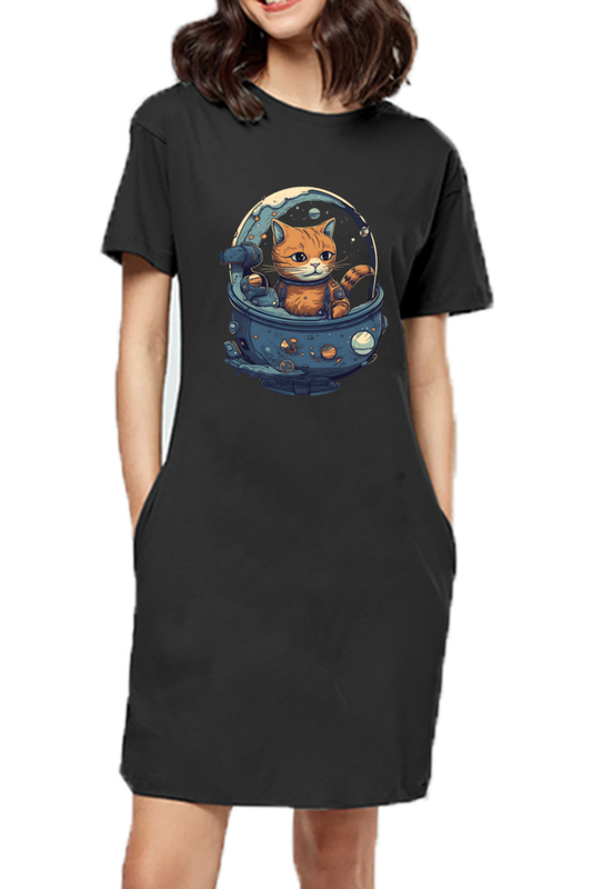 Issac Mew-Ton Female T-Shirt Dress - Shirt Graphics