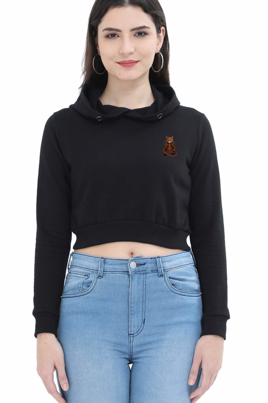 Domo Ari-kato Female Crop Hoodie - Pocket Graphics