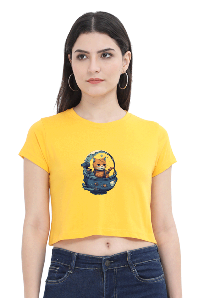 Issac Mew-Ton Female Crop Top - Shirt Graphics