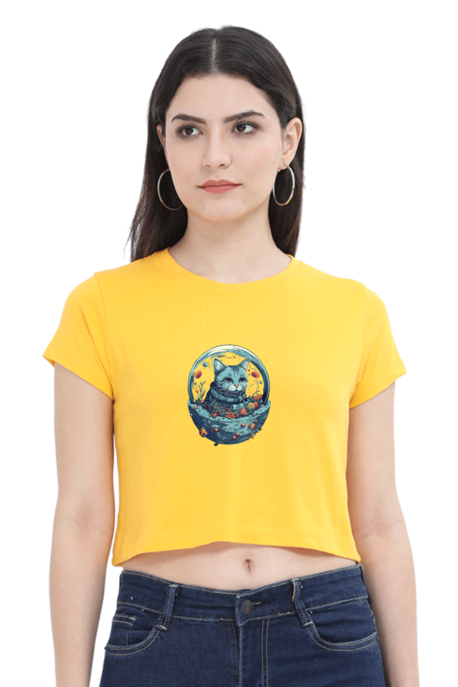 Purrito Female Crop Top - Shirt Graphic