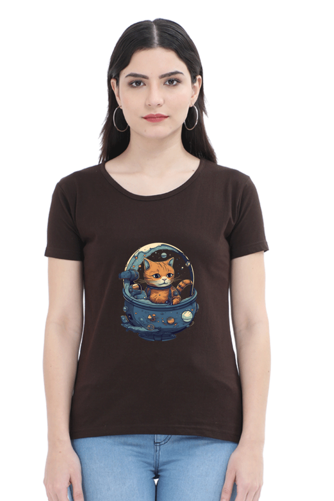 Issac Mew-Ton Female Round Neck Half Sleeve Classic - Shirt Graphics