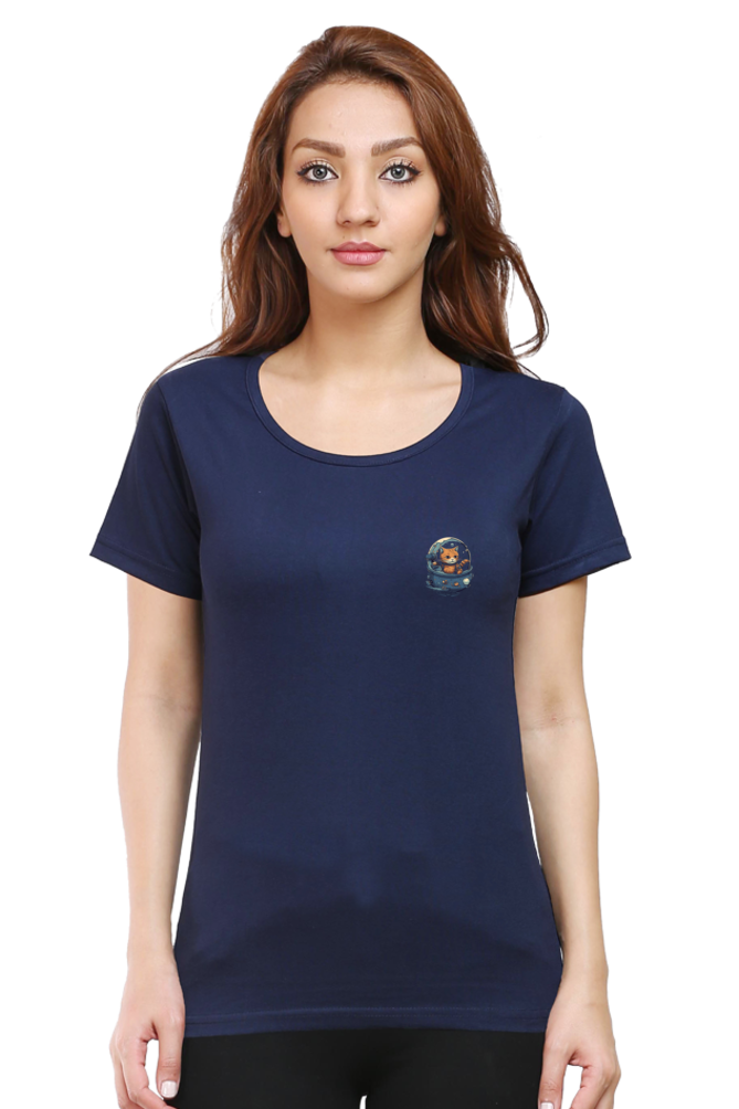 Issac Mew-Ton Female Round Neck Half Sleeve Classic - Pocket Graphics