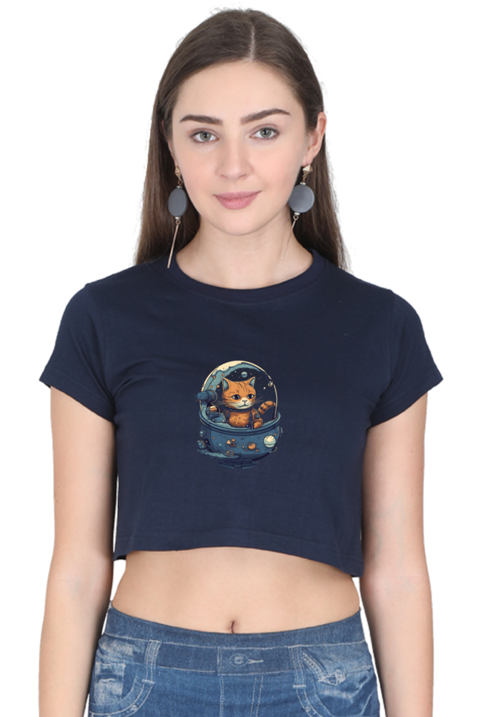 Issac Mew-Ton Female Crop Top - Shirt Graphics