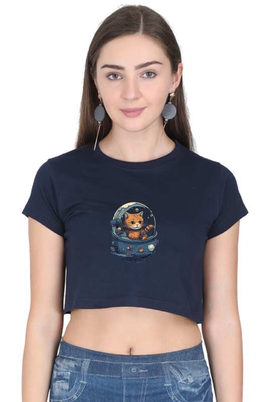 Issac Mew-Ton Female Crop Top - Shirt Graphics